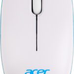 Acer Wireless Mouse Wireless Ambidextrous Optical Mouse 1600 Dpi,With Soft Side Grip,Plug-And-Play,Compatible With Windows & Mac,Slient With Bluetooth(2.4Ghz Wireless, White/Blue)