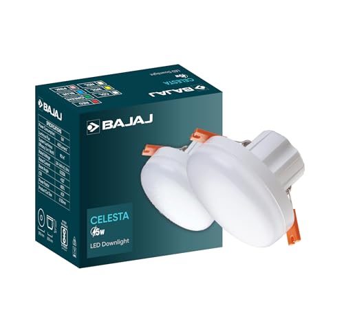 Bajaj Celesta Led Deep Downlight 5W | For Smaller Spaces | Led Back-Lit Technology | Blue (Pack Of 1)