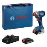 Bosch Gdx 18V- 285 Professional Cordless Impact Wrench/Driver Kit (Hybrid Tool) | 18 V| 2 X 2.0 Ah Batteries| 285 Nm Torque | 2-In-1 Tool | L- Boxx Included | Model 06019N21F2 | 1 Year Warranty