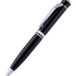 Amazon Basics Ballpoint Pen With Case For Office, Home And Gifting (Black Body, Blue Ink)