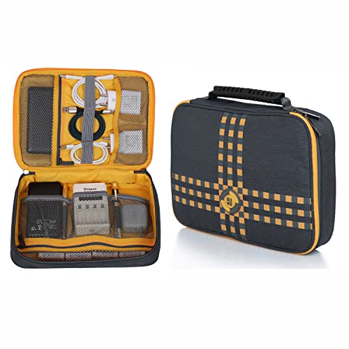 Eume Fixa 1 Compartment Electronic Accessories Organizer & Travel Gadget Bag For Men & Women (Black)