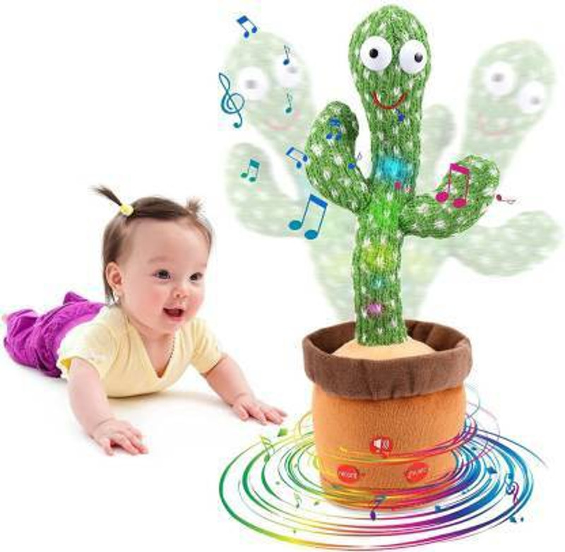 Bluetech Cactus Recording And Repeat Your Words For Education Toys, Singing Toy (Green)(Green)