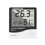 Aptechdeals Htc-1 Digital Hygrometer Thermometer Humidity Meter With Clock Lcd Display