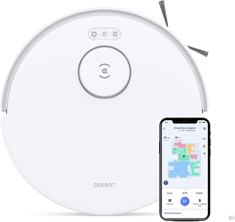 Ecovacs Deebot N20 Pro Robotic Floor Cleaner “8000Pa Strong Suction Robot Cleaner, Anti-Hair Tangle, Deep Sweeping And Vibrating Mopping, 5200Mah Battery” (Wifi Connectivity)(White)
