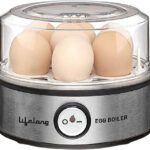 Lifelong Lleb05 Egg Boiler Egg Cooker(Silver, Black, 7 Eggs)