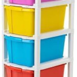 J K International 6 Compartments Plastic Modular Drawer System For Home, Office(Multicolor)