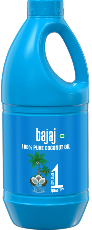 Bajaj 100% Pure Coconut Oil 1 Litre | Made With Premium Grade 1 Quality Coconuts Hair Oil(1000 Ml)