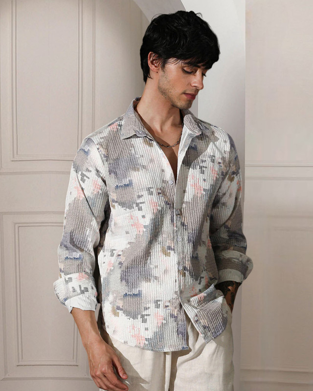 Metronaut Men Printed Casual Multicolor Shirt