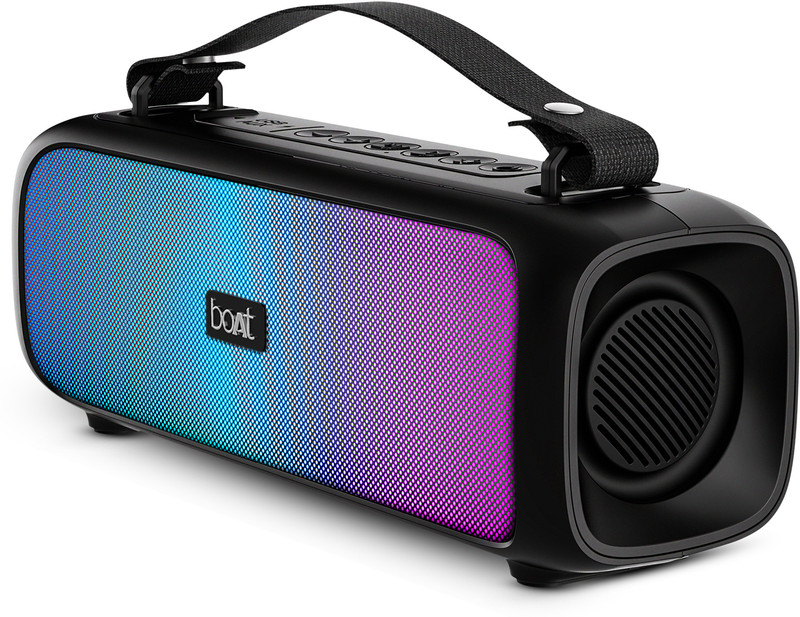 Boat Stone 580 With Rms Stereo Sound,Up To 8 Hrs Playtime,Ipx4 12 W Bluetooth Speaker(Midnight Black, Stereo Channel)