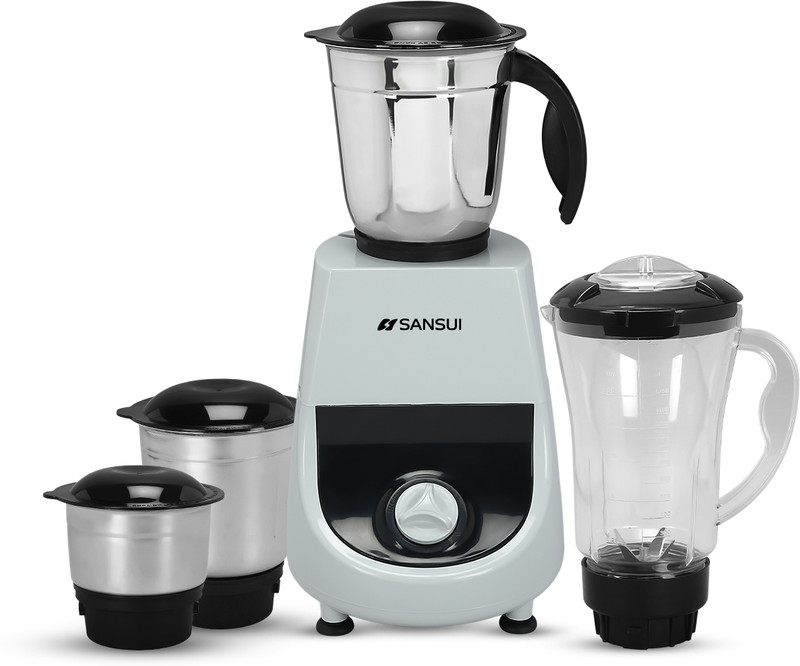 Sansui Plus 500 W Juicer Mixer Grinder(Allure | 4 Jars | Black, Grey)