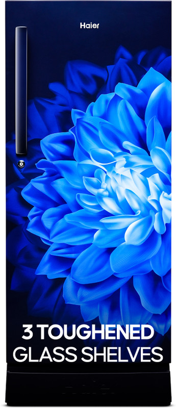 Haier 215 L Direct Cool Single Door 5 Star Refrigerator With Base Drawer  With Large Storage Space1 Hour Icing Technology(Marine Dahelia, Hed-225Mdb-P)