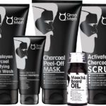 Qraa Men Charcoal Kit : Scrub, Face(5 Items In The Set)