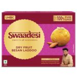 Unibic Swaadesi Dryfruit Besan Laddoo I Made With Pure Desi Ghee I Handcrafted Traditional Indian Sweets I Authentic Laddu Taste – 180 G