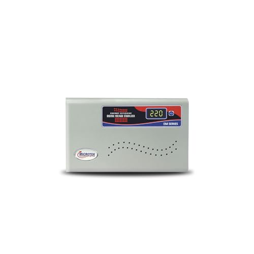 Microtek Em 4160+ Automatic Air Conditioners (A.C.) Voltage Stabilizer Upto 1.5 Ton Working Power 160V-285V(Metalic Grey) With 3 Year Warranty