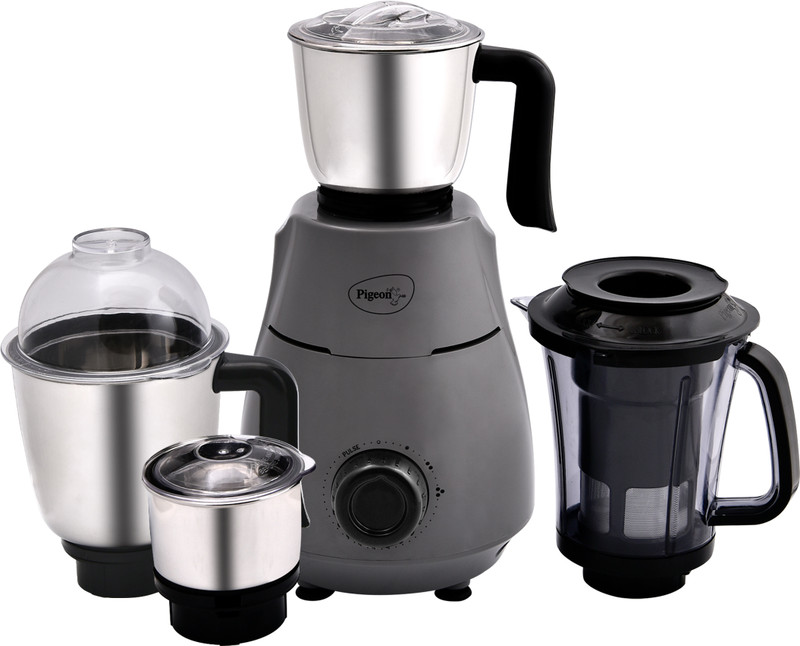 Pigeon Enlive 4 Jar 750 Watts Mixer 750 W Juicer Mixer Grinder(16082 | 4 Jars | Grey)