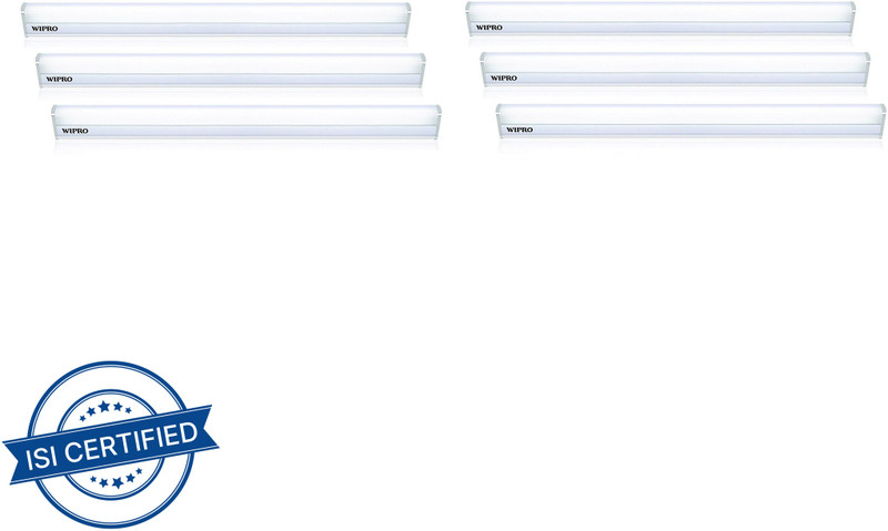 Wipro Garnet 10 W Batten 10 W 54 Cm Tube Light(White, Pack Of 6)