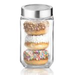 Treo By Milton Cube Storage Glass Jar, 800 Ml, Transparent, Bpa Free, Kitchen Storage Organizer, Modular, Multipurpose Spice Jars
