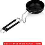 My Store Heavy Quality Base Iron Tadka Pan 12 Cm Diameter 0.2 L Capacity(Cast Iron, Steel)