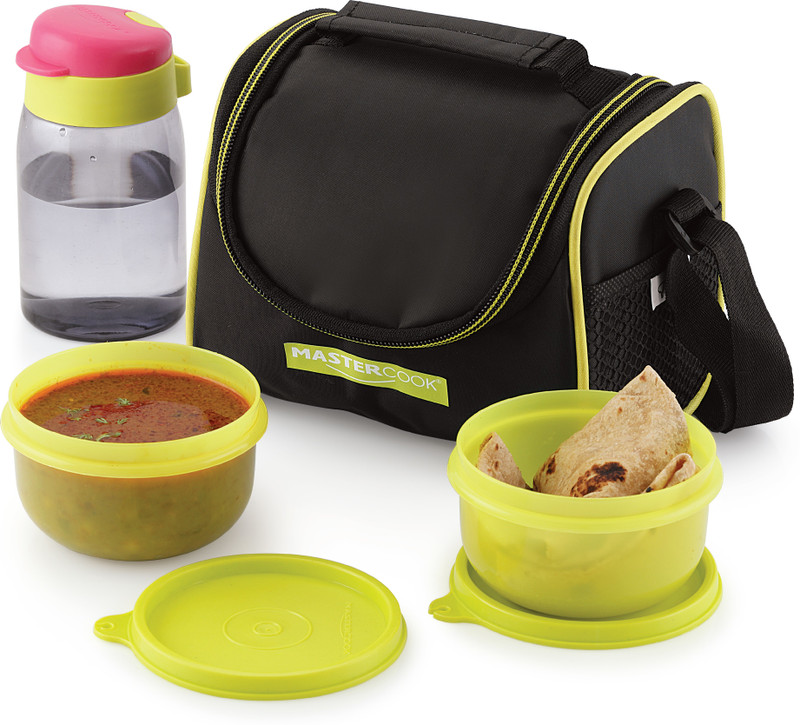 Master Cook Sparkle Z 1 Yellow 3 Containers Lunch Box(950 Ml)