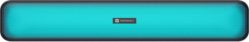 Portronics Radian 16W Bluetooth Stereo Soundbar With Multicolour Led Lights 16 W Bluetooth Soundbar(Black, Stereo Channel)