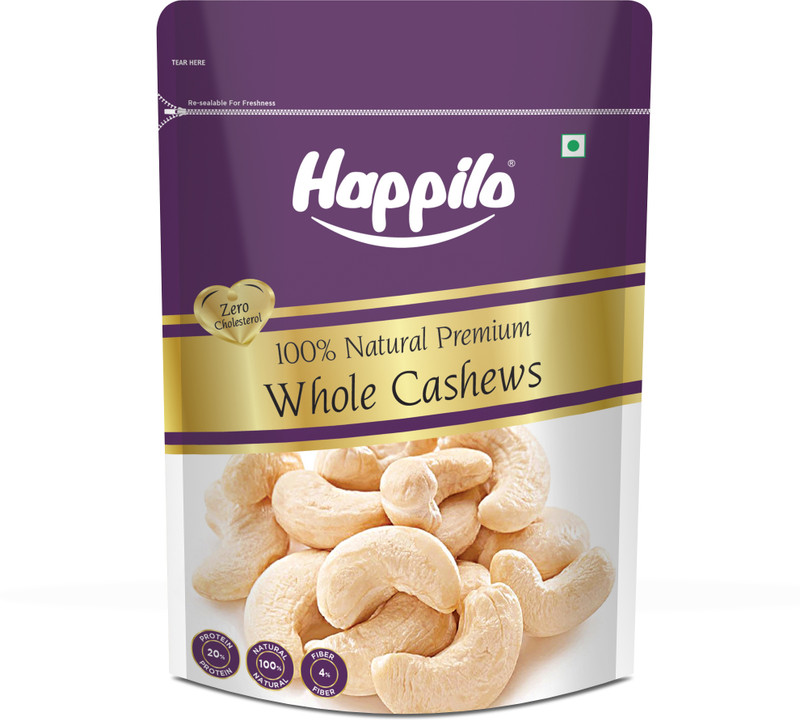 Happilo Premium Natural Whole Kaju/ Cashews(1 X 900 G)