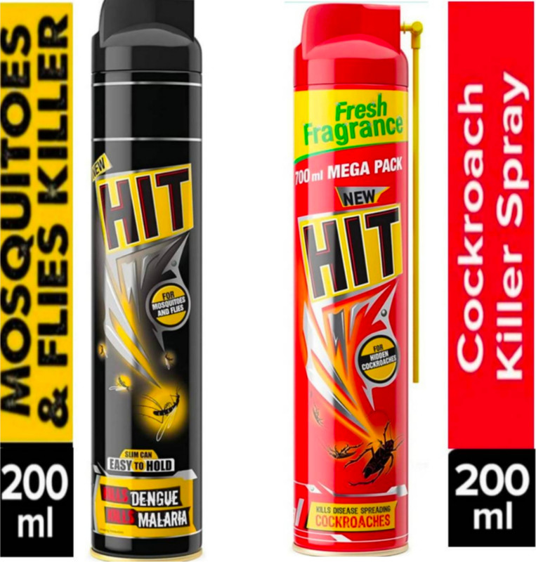 Hit Mosquitoes & Flies Killer And Cockroaches Killer ** (200+200)Ml(2 X 200 Ml)