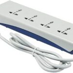 Havells Spikestar Spikegaurd ( 2 Mtr) 4  Socket Extension Boards(White, 1 M)