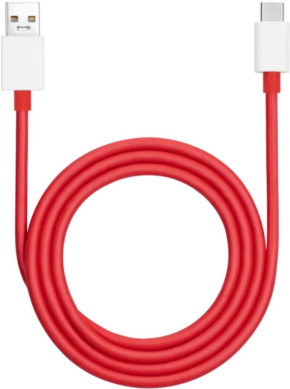 Oneplus Usb Type C Cable 3 A 1 M This Data Cable Supports 67W Max Fast Charging. Dl129(Compatible With Supervooc,Vooc & Qc, Red, One Cable)