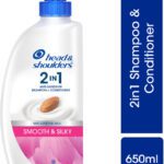 Head & Shoulders Smooth And Silky 2-In-1 Anti-Dandruff Shampoo + Conditioner For Dry, Frizzy Hair(650 Ml)