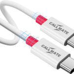 Callmate Usb Type C Cable 2 A 1.5 M A 2.0 Tough Unbreakable Braided Nylon(Compatible With For All Smart Phones, White C To C, One Cable)
