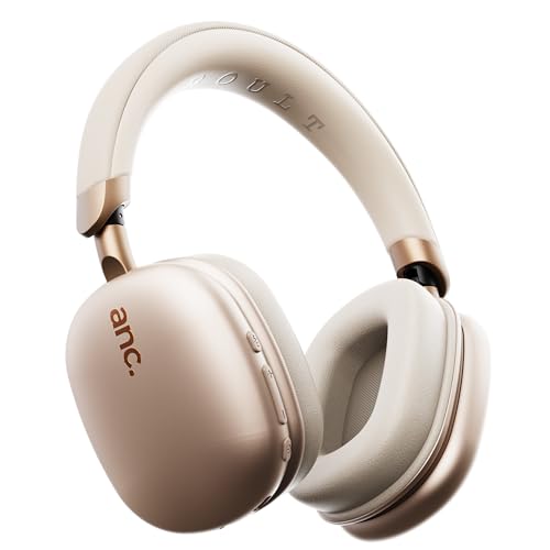 Boult Newly Launched Fluid X Pro Anc Headphones Bluetooth Wireless With 60H Playtime, 40Mm Bass Driver, Zen Enc Mic, Type-C Charging, Combat™Gaming Mode Headphones Wireless With Mic (Skin Beige)