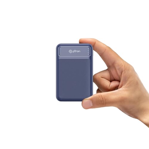 Ptron Dynamo Spark 10000Mah 22.5W Power Bank, Compact Size Fast Charging, Supports Vooc/Wrap/Dash Usb Charging, 20W Pd Fast Charging, 3 Output Ports, 2 Input Ports & Bis Certified (Blue)