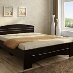 Spacewood Maxima Bed | Queen Size (78 X 60) Engineered Wood Bed With Modified Understructure | 3 Year Warranty | Modern Design | Natural Wenge