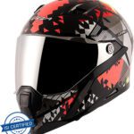 Vega Storm Atomic Motorbike Helmet(Black, Red)