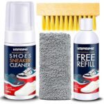Vr Prime Shoe Sneaker Cleaning Kit | Suitable For Nubuck, Canvas, Knit, Trainers & Sports Shoes | With Brush, Microfibre Cloth & Refill Bottle