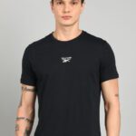 Reebok Solid Men Round Neck Black T-Shirt