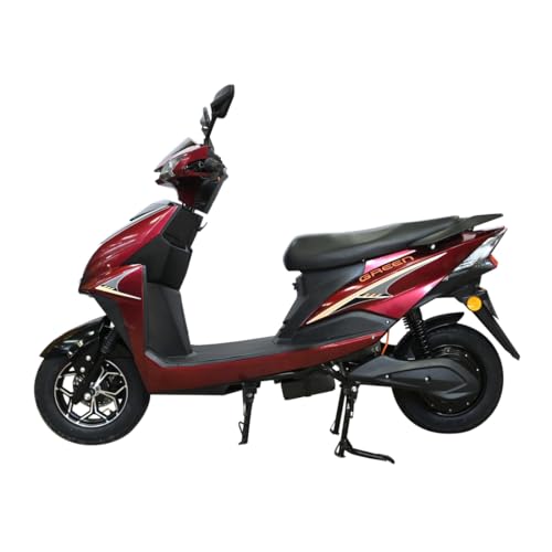 Green Invicta Low Speed Electric Scooter Non Rto 60Km Range Red With Portable Charger