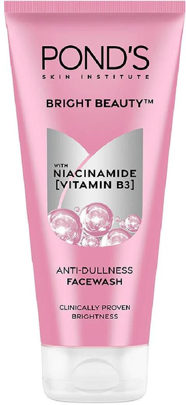 Pond’S Bright Beauty Infused With Vitamin B3 & Niacinamide For Anti Dullness & Glass Skin Shine Face Wash(200 G)