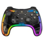 Zebronics Max Fury Transparent Rgb Led Illuminated Wired Gamepad For Windows Pc, Android, With Dual Analog Sticks, Quad Front Triggers, Dual Motors Force, Haptic Feedback