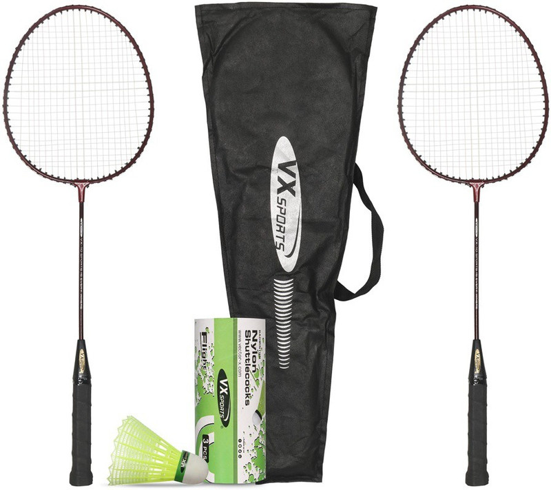 Vector X Vxb-10 Racquets And Flight Shuttle Badminton Kit