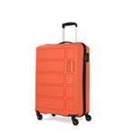 Kamiliant American Tourister Harrier 56 Cms Small Cabin Polypropylene Hard Sided 4 Wheeler Spinner Wheels Carry-On Luggage (Carrot-Orange)