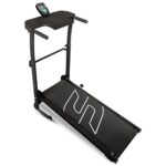 Sparnod Fitness Sth-550 Manual Foldable Treadmill For Home Use, Your Pace Your Power Real-Time Tracking 5-Layer Anti-Skid Belt 100×35 Cm Deck Shock Absorber Manual Incline Mobile Holder Compact Design