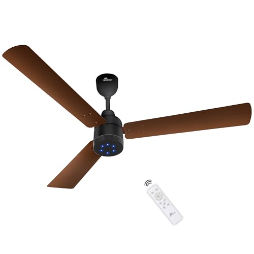 Rr Signature Brightair 1200Mm Bldc Ceiling Fan With Remote Control | Bee 5 Star Rated Energy Efficient Ceiling Fan | High Air Delivery With Led Indicators | 2 Year Warranty (Velvet Brown)
