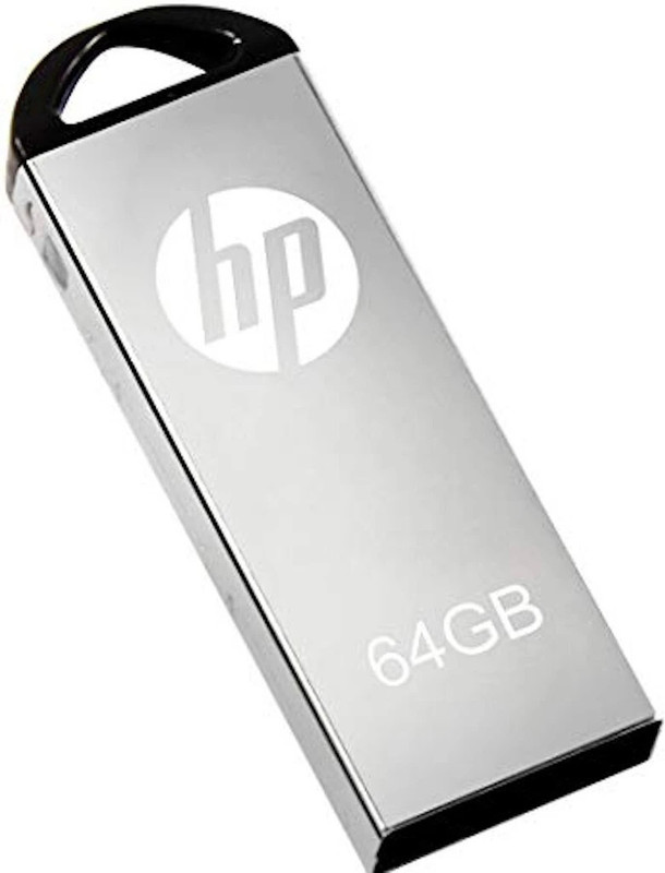 Hp V22Ow 64 Gb Pen Drive Compatible With Audio Player, Desktop Computer, Gaming Console, Laptop, Mobile, Netbook, Tablet, Television Usb 2.0 Metal Case(Silver)