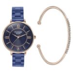 Sonata Poze Quartz Blue Dial Blue Metal Strap For Women-Sp80080Km01Wf