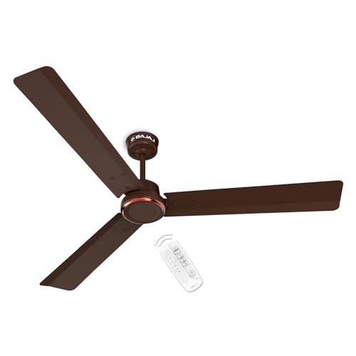 Bajaj Classico Sleek Plus 1200Mm (48″) Bldc Ceiling Fans For Home | Bee 5 Star Rated Energy Efficient Ceiling Fan | High Energy Density Motor | Rf Remote | 2-Yr Warranty【Red Walnut】