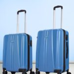 Aristocrat Invictus 2P Set (Cabin+Medium) – Trolley Bag Ocean Blue Cabin & Check-In Set 8 Wheels – 26 Inch