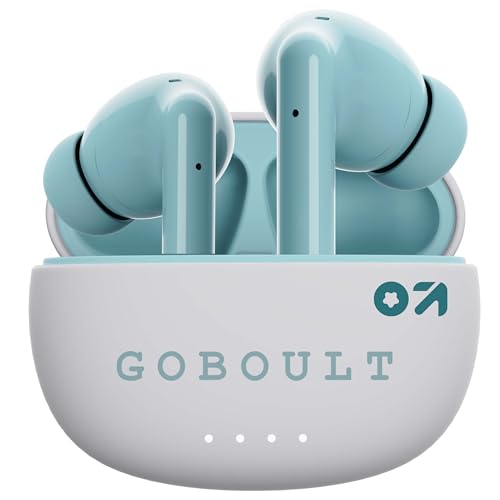 Goboult W20 Truly Wireless In Ear Earbuds With 40H Playtime, Zen™ Enc Mic, 45Ms Low Latency, 13Mm Bass Drivers, Type-C Fast Charging, Touch Control, Ipx5 Ear Buds Tws (Glacier Blue)