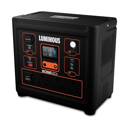Luminous Edge Go P1000 Portable Power Station | 800W Output | 576 Wh | Fast Charging | Powers Multiple Devices | For Campers, Outdoor Shoot, Travel, Outdoor Parties, & Home Back-Up | 5 Year Warranty