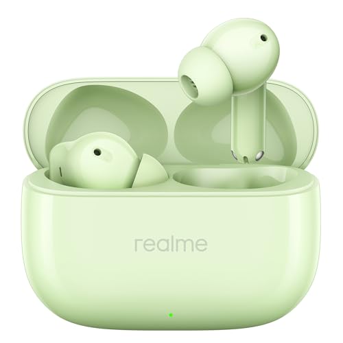 Realme Buds N1 True Wireless In-Ear Earbuds With 46Db Hybrid Anc, 360° Spatial Audio, 12.4Mm Dynamic Bass Driver, Upto 40Hrs Battery And Fast Charging (Energizing Green)